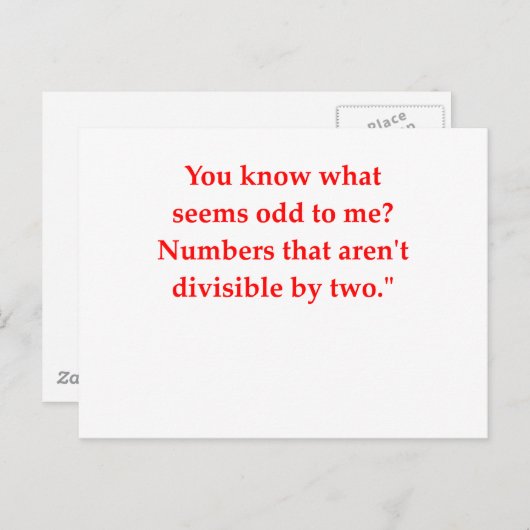 Witz Postkarte (Vorne/Hinten)