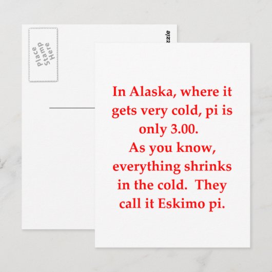 Witz Postkarte (Vorne/Hinten)