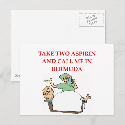 Witz Postkarte (Vorne/Hinten)