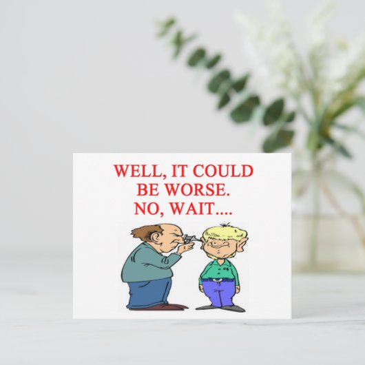 Witz Postkarte (Stehend Vorderseite)