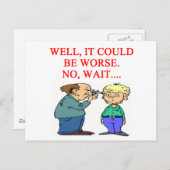 Witz Postkarte (Vorne/Hinten)