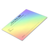 Witz-Rezept Regenbogen - 11" x 8.5" Notizblock (angewinkelt)