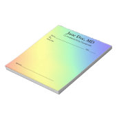 Witz-Rezept-Regenbogen-Notizblock - 14 cm x 15 cm Notizblock (Rotiert)