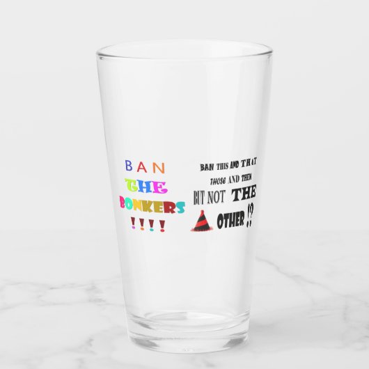 Witz über das Verbot von Dingen, grafische Kunst W Glas (Vorderseite)