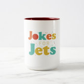 Witze für Jets Zweifarbige Tasse (Mittel)