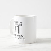 Witze über Aufzüge Kaffeetasse (Vorderseite Links)