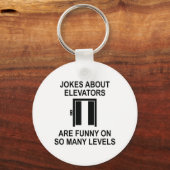 Witze über Aufzüge Schlüsselanhänger (Vorderseite)