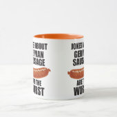 Witze über deutsche Wurst sind der Wurst Tasse (Zentrum)