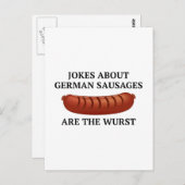 Witze über deutsche Würste sind der Wurst Postkarte (Vorne/Hinten)