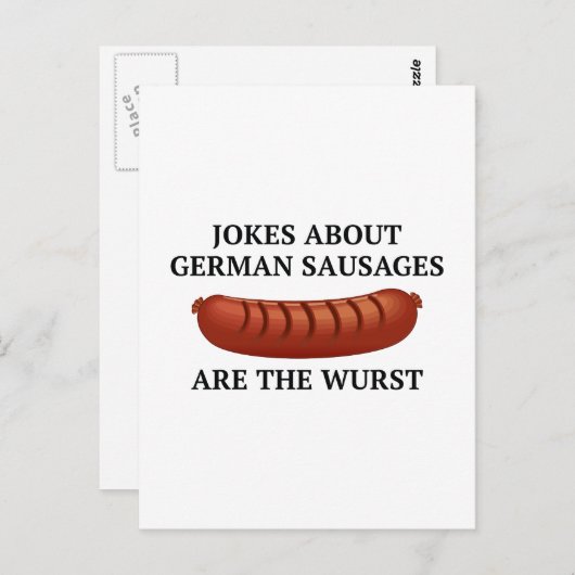 Witze über deutsche Würste sind der Wurst Postkarte (Vorne/Hinten)
