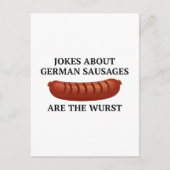 Witze über deutsche Würste sind der Wurst Postkarte (Vorderseite)
