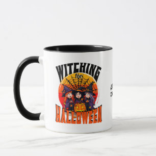 Witze zu Halloween, lustige Hexen Orange Tasse