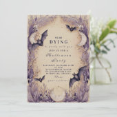 Witzen Stunden Moonlit Halloween Einladung (Stehend Vorderseite)