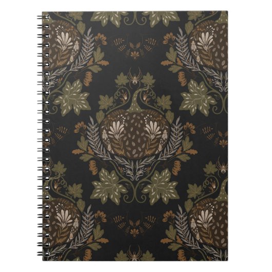 Witzen Vine Folklore Halloween Kürbismuster Notizblock (Vorderseite)