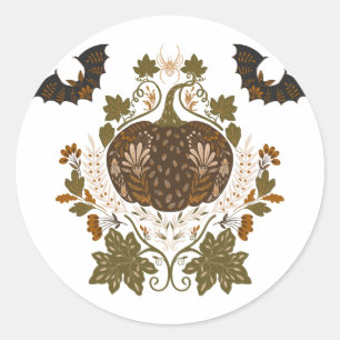 Witzen Vine Halloween Pumpkin Design Runder Aufkleber