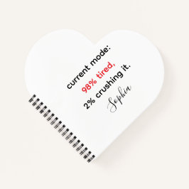 Witzig: "98% müde, 2% erpresst es notizblock