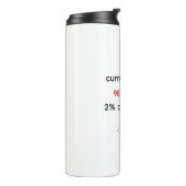 Witzig: "98% müde, 2% erpresst es thermosbecher (Nach links gedreht)