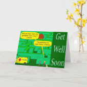 Witzig als Herzinfarkt Cartoon im Labyrinth Karte (Gelbe Blume)