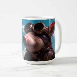 Witzig beim Fliegen von Schweinen Kaffeetasse