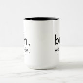 Witzig "bruh. wir draußen." Minimalistischer Weißk Tasse (Zentrum)