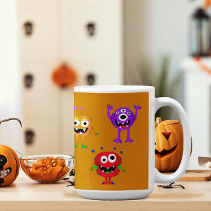 Witzig, bunt, Cartoon Monster Kaffeetasse