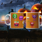Witzig, bunt, Cartoon Monster Kaffeetasse