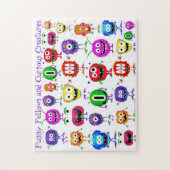 Witzig, bunt, Cartoon Monster Puzzle (Vertikal)