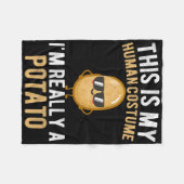 Witzig Das ist mein menschliches Kostüm, ich bin w Fleecedecke (Vorderseite (Horizontal))