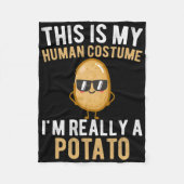 Witzig Das ist mein menschliches Kostüm, ich bin w Fleecedecke (Vorderseite)