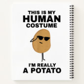 Witzig Das ist mein menschliches Kostüm, ich bin w Notizblock (Rückseite)