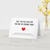 Witzig, du bist mein Lieblings-Vater-Vatertag Karte (Gelbe Blume)