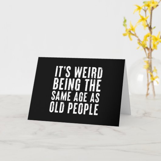 Witzig Es ist seltsam, im gleichen Alter wie Alte Karte (Gelbe Blume)