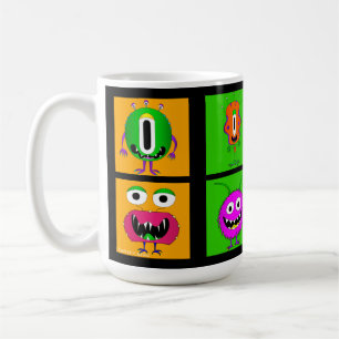 Witzig, farbenfroh, Cartoon Monster, Halloween Kaffeetasse