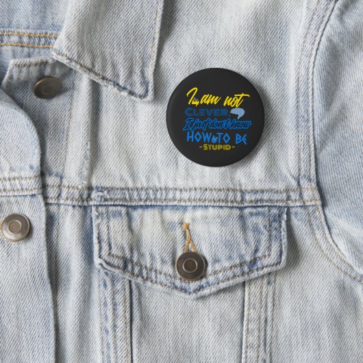 Witzig, Hirndesign Button (Beispiel)