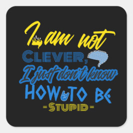 Witzig, Hirndesign Quadratischer Aufkleber