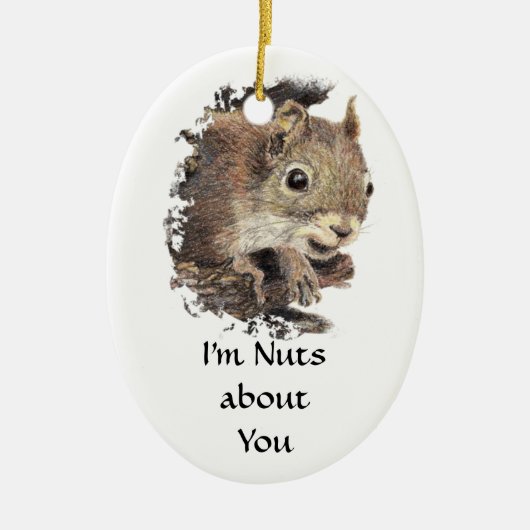 Witzig, ich bin verrückt nach dir, zitiere Niedlic Keramik Ornament (Vorne)