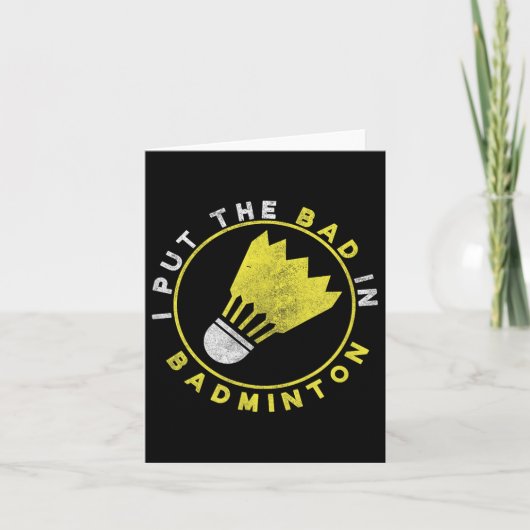 Witzig, ich habe das Bad in Badminton gelegt Karte (Vorderseite)