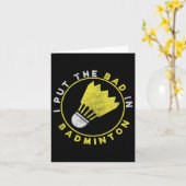 Witzig, ich habe das Bad in Badminton gelegt Karte (Gelbe Blume)