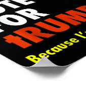 Witzig ich habe für Trump Tee Shirt gestimmt, Unis Poster (Ecke)