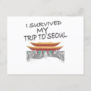 Witzig Ich habe meine Reise nach Seoul Überleben Postkarte
