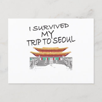 Witzig Ich habe meine Reise nach Seoul Überleben Postkarte