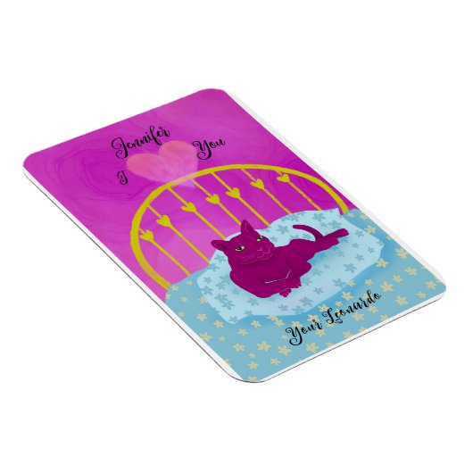 Witzig Ich höre dich von der Katze Personalisiert Magnet (Rechte Seite)