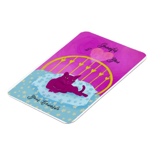 Witzig Ich höre dich von der Katze Personalisiert Magnet (Linke Seite)