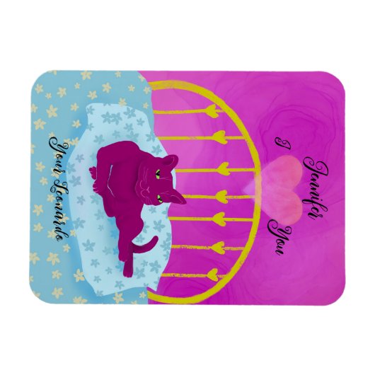 Witzig Ich höre dich von der Katze Personalisiert Magnet (Horizontal)