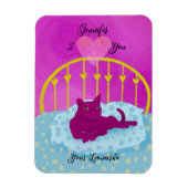 Witzig Ich höre dich von der Katze Personalisiert Magnet (Vertikal)