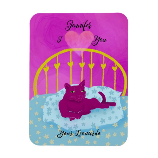 Witzig Ich höre dich von der Katze Personalisiert Magnet (Vertikal)