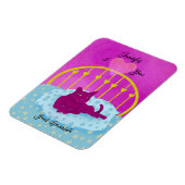 Witzig Ich höre dich von der Katze Personalisiert Magnet (Linke Seite)