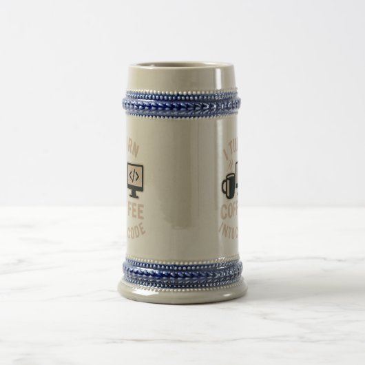 Witzig ich mache Kaffee in Code Bierglas (Mittel)