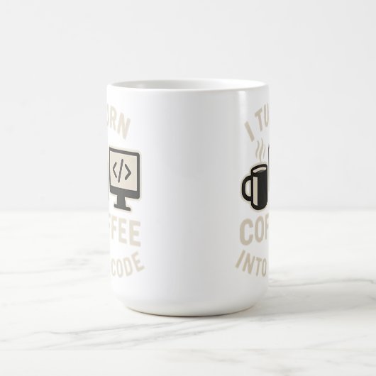 Witzig ich mache Kaffee in Code Kaffeetasse (Mittel)