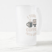 Witzig ich mache Kaffee in Code Mattglas Bierglas (VorderseiteRechts)